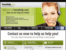 Tablet Screenshot of famehelp.com